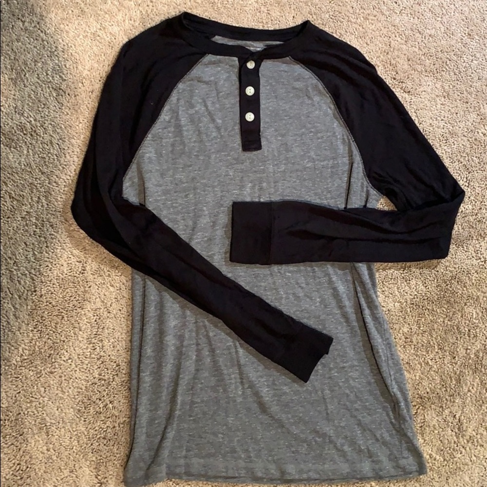 Button up long sleeve t-shirt